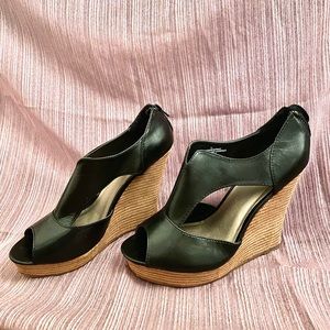 Mossimo Black Chunky Wedged Heels